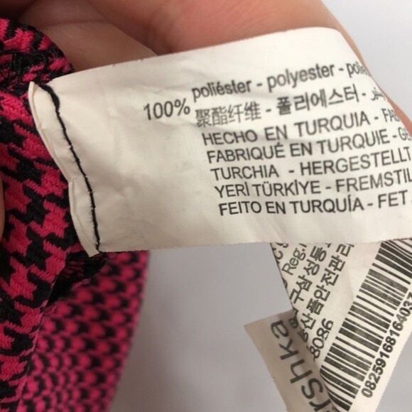 Bershka Houndstooth Overall Mini Dress Pink&Black New Without Tags Medium - Picture 8 of 9